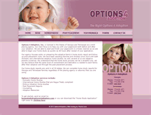 Tablet Screenshot of options4adoption.com